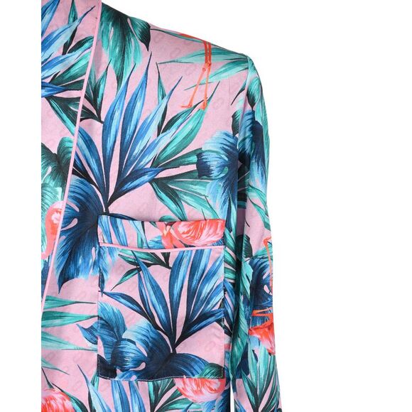 Dee Ocleppo Floral Print Silk Sleepwear Top Women Multicolor Pajamas - Picture 3 of 7